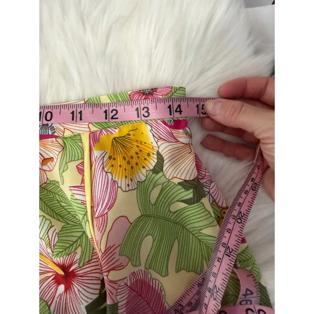 Vintage 90's Requirements - Tropical Floral Skirt Knee to Midi Length Vacation